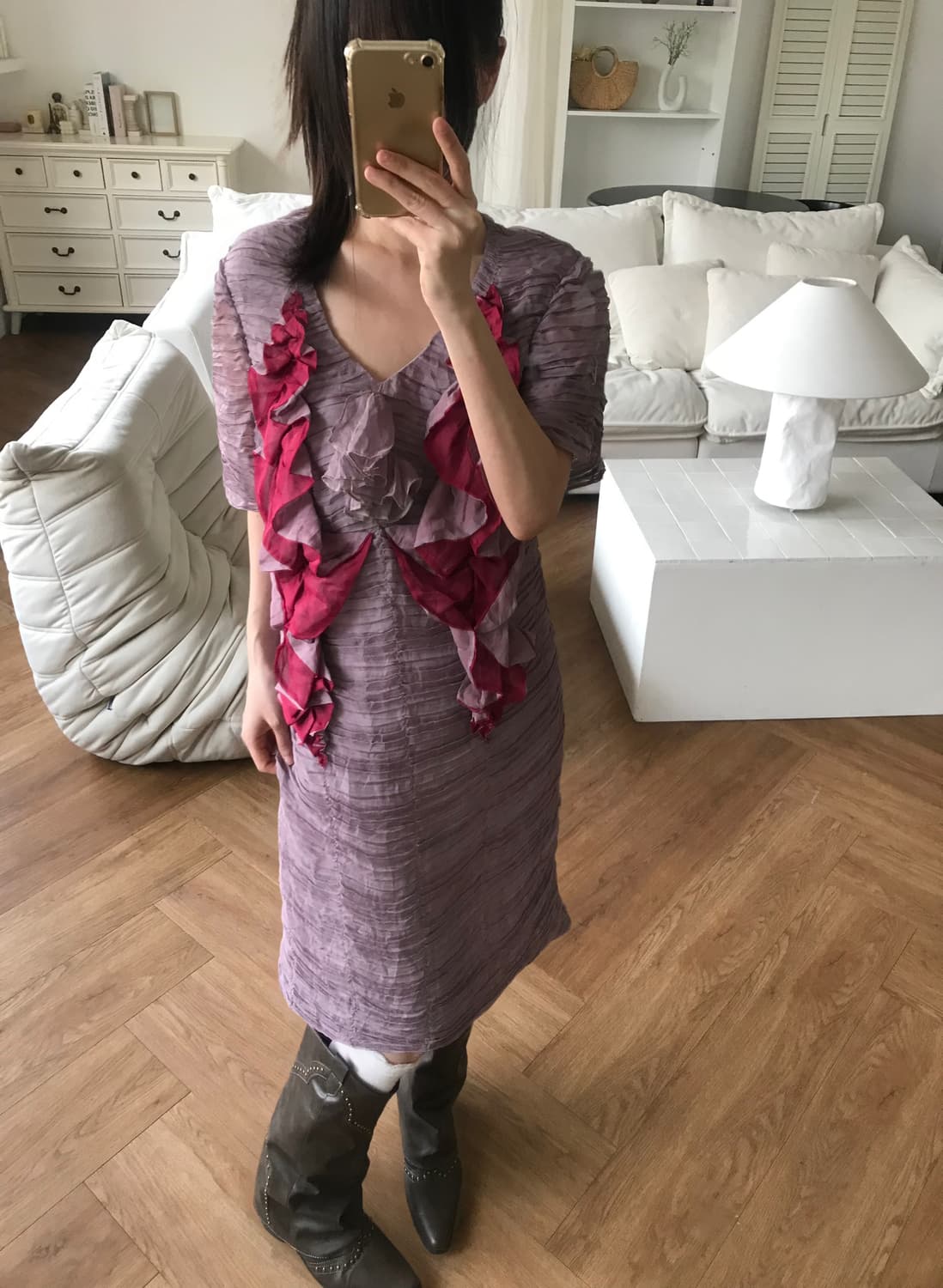 vintage ruffle one-piece 상품이미지1