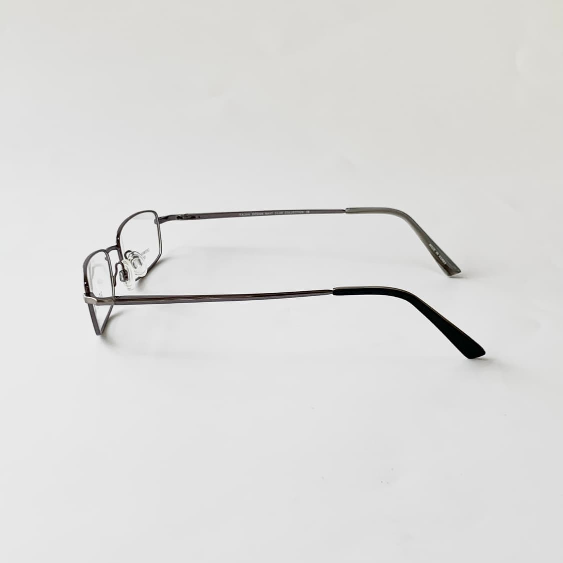 857 데드스탁 빈티지 건메탈 슬림 스퀘어 프레임 안경 상품이미지3