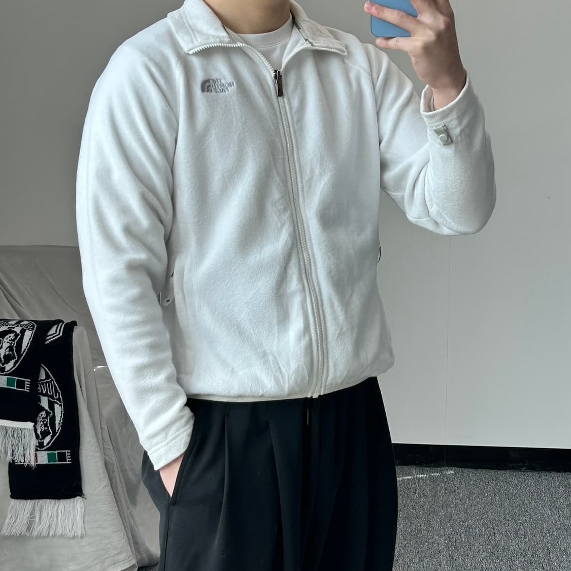 노스페이스 화이트 플리스 집업  상품이미지2