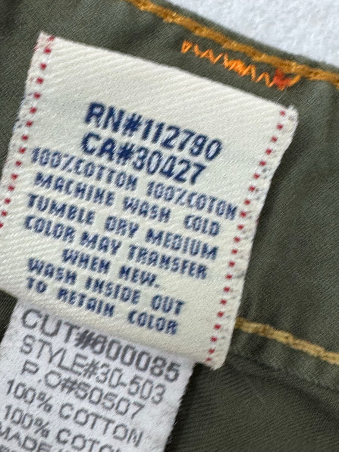 •TRUE RELIGION 카키 부츠컷 팬츠 26 USA 상품이미지8