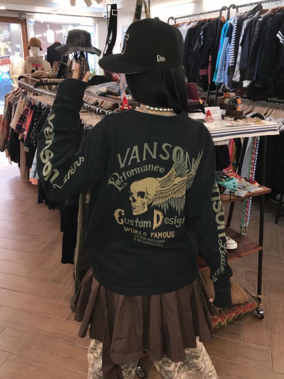 Vanson Skull Printing L/S  상품이미지2