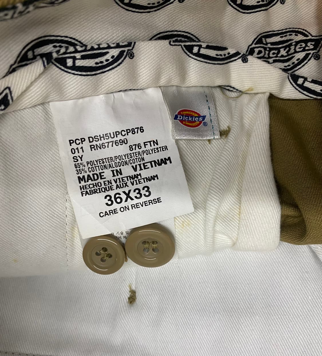 [택달린새제품] 정품 디키즈 슬림핏 No.876 남성 바지 36사이즈 상품이미지6