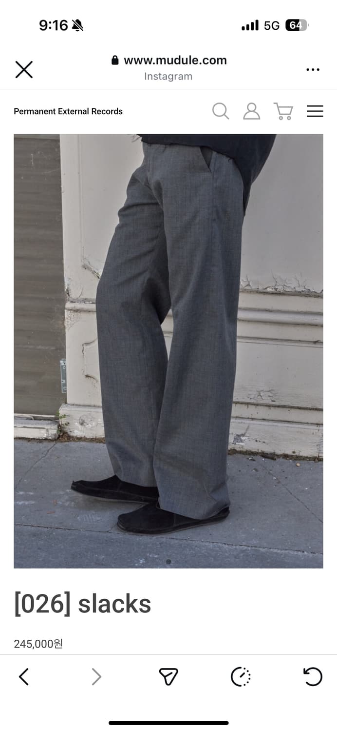 머듈 슬랙스 그레이 1사이즈 상품이미지1