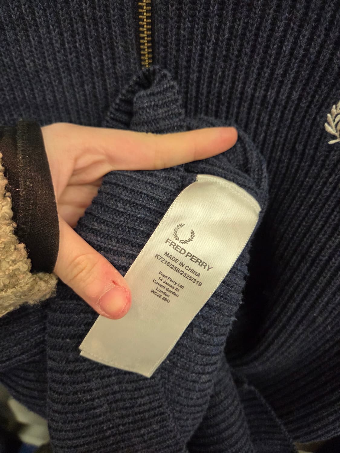 Fred Perry 프레드패리 골지 니트집업 상품이미지9