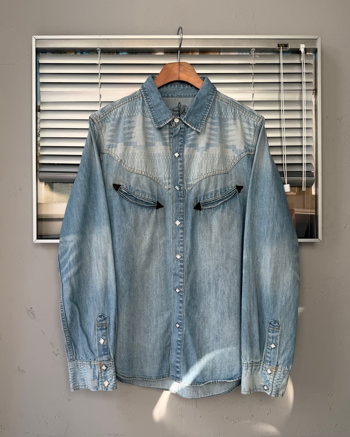 Indian Motorcycle western denim shirt 상품이미지1