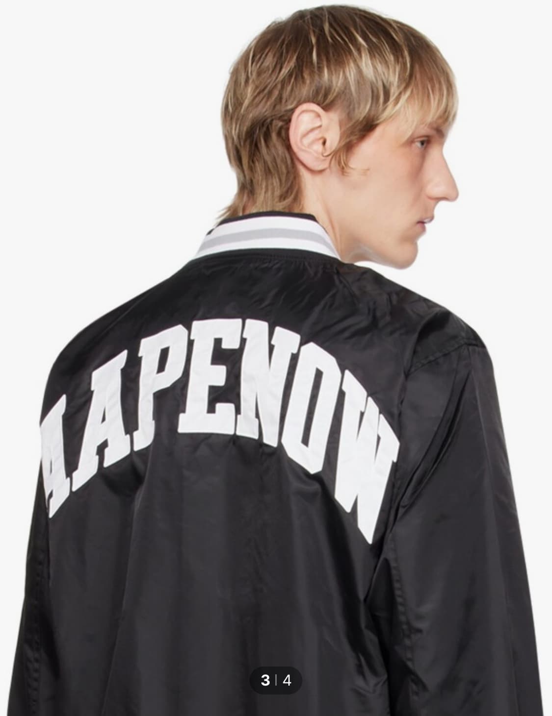 AAPE 스냅버튼 보머 자켓 블랙 L 상품이미지2