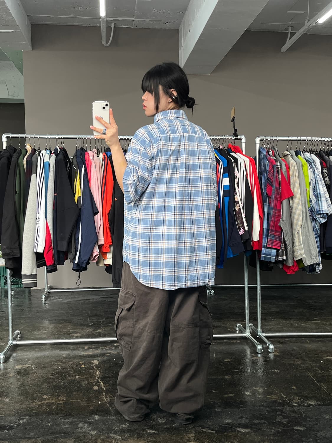 노티카 체크 반팔 셔츠 상품이미지5