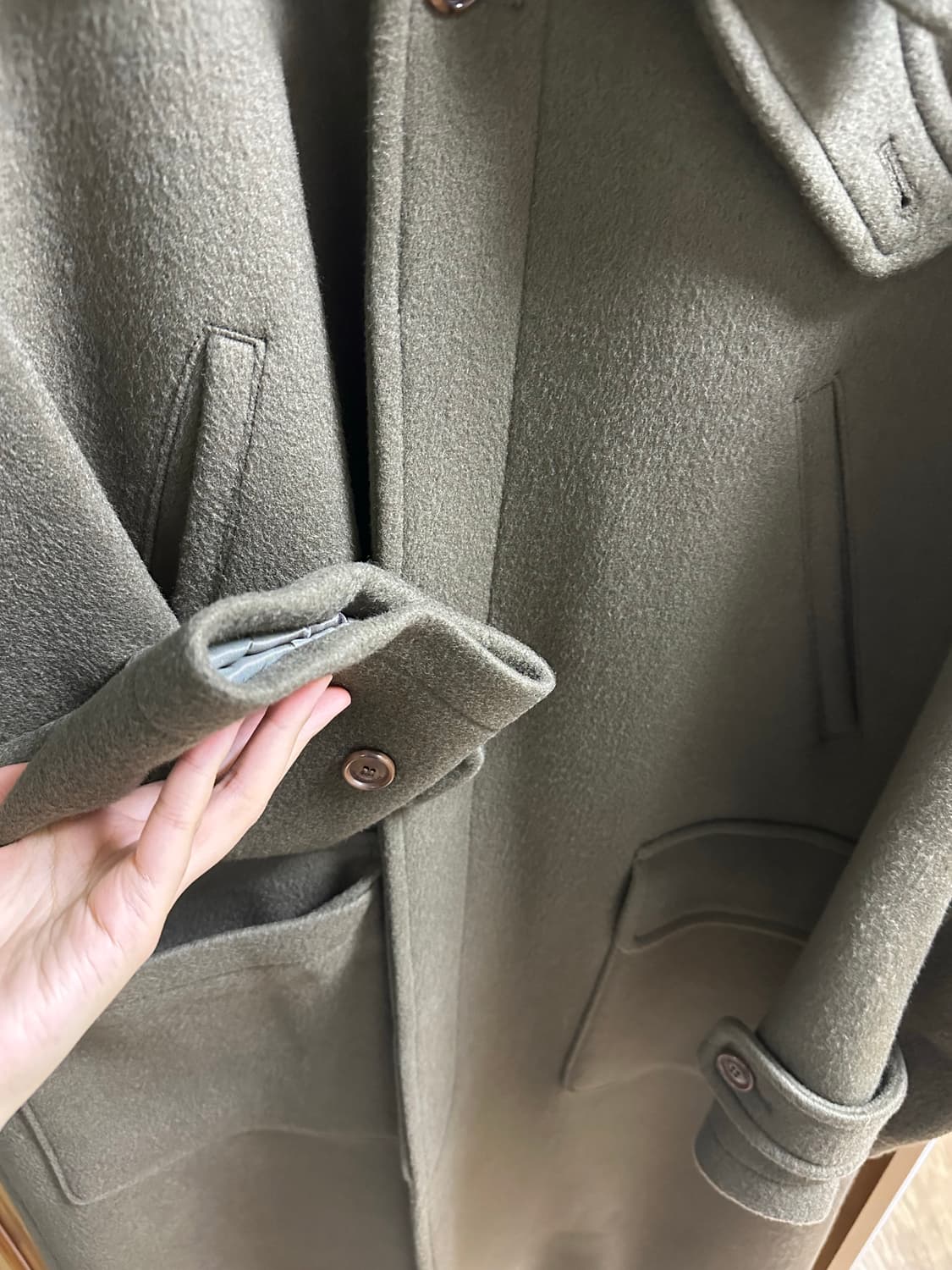 [3] 999휴머니티 발마칸코트 올리브 상품이미지4