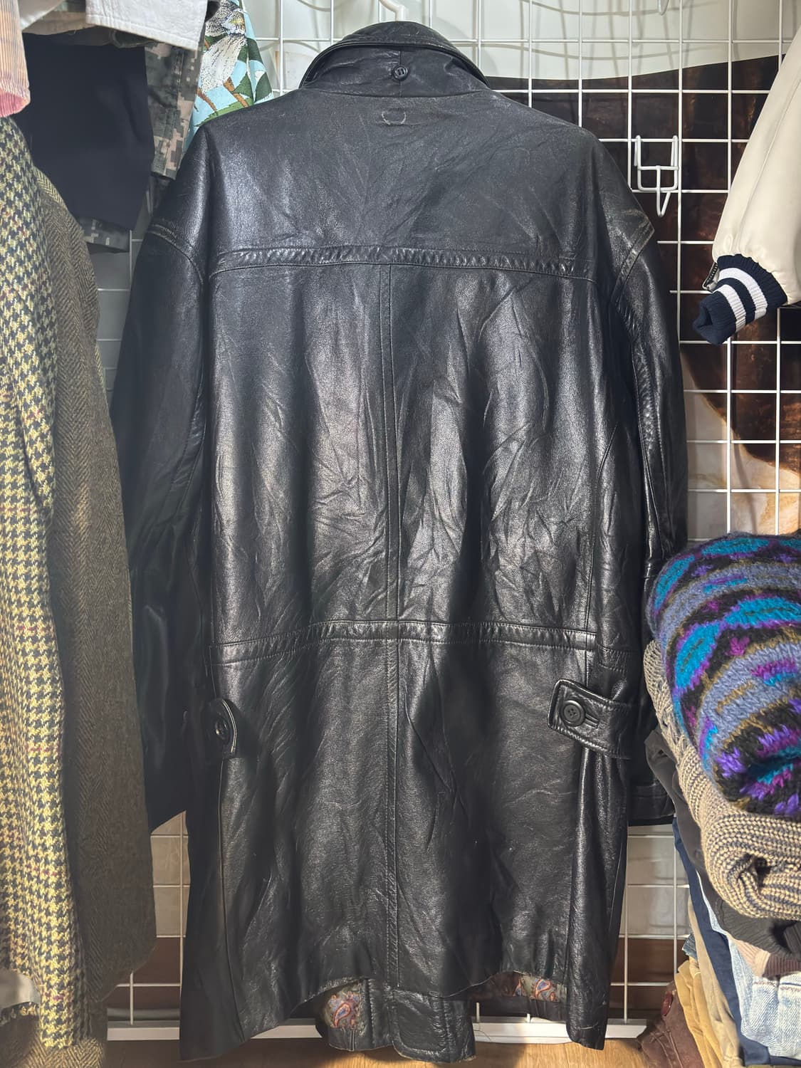 Japanese Sheepskin 레더 코트 자켓 L 상품이미지4