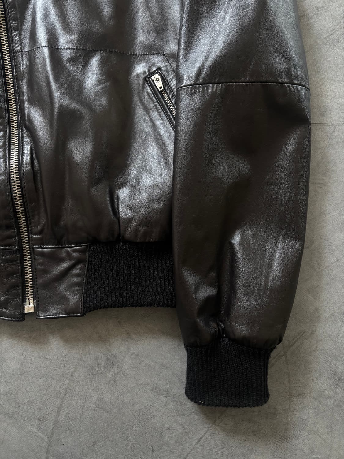 Diesel style lab 디젤 스타일랩 블랙 후드 레더 자켓  상품이미지6