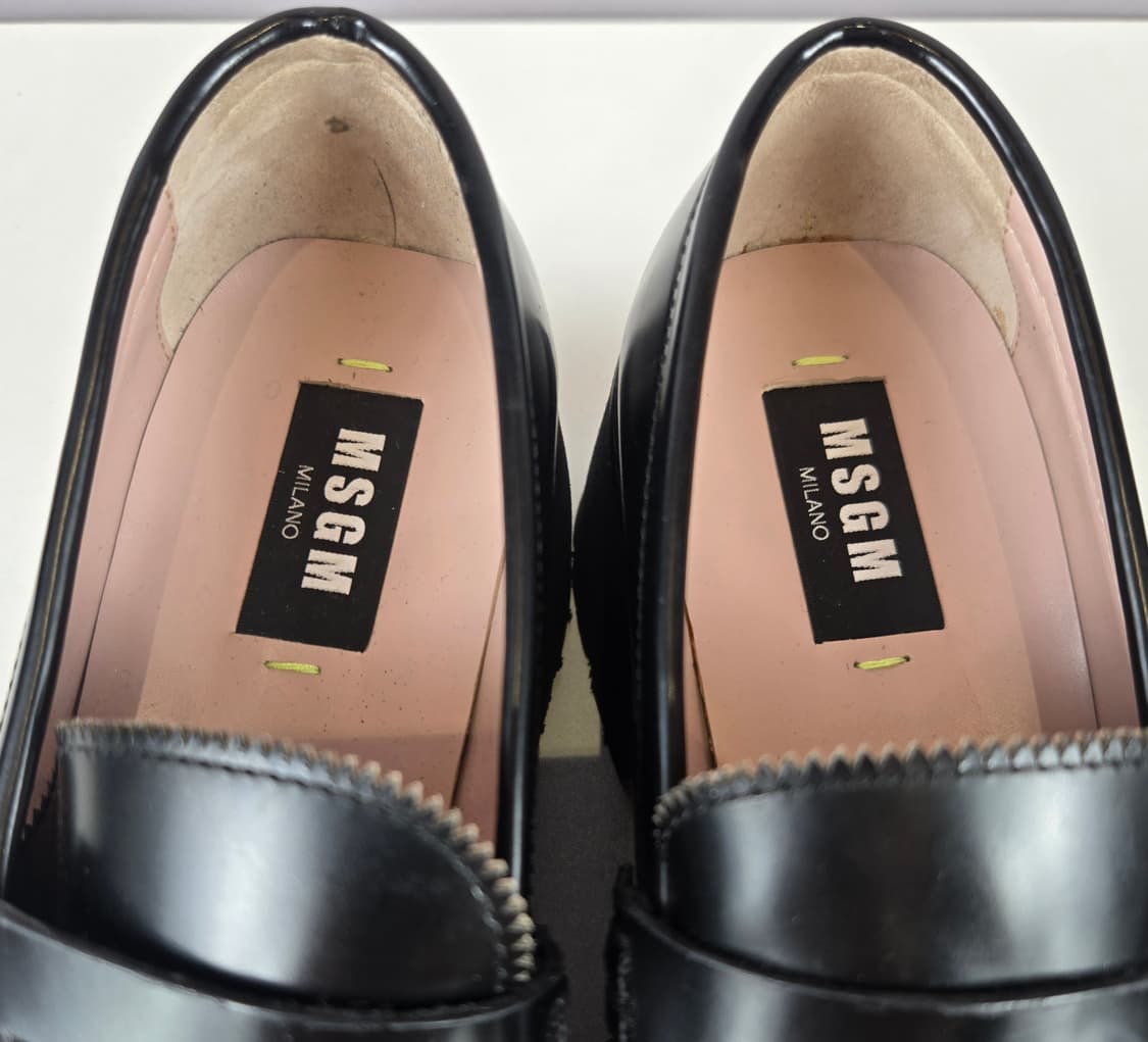 MSGM 엠에스지엠 여성 35 플랫폼 통굽 로퍼 신발 구두 블랙 상품이미지7