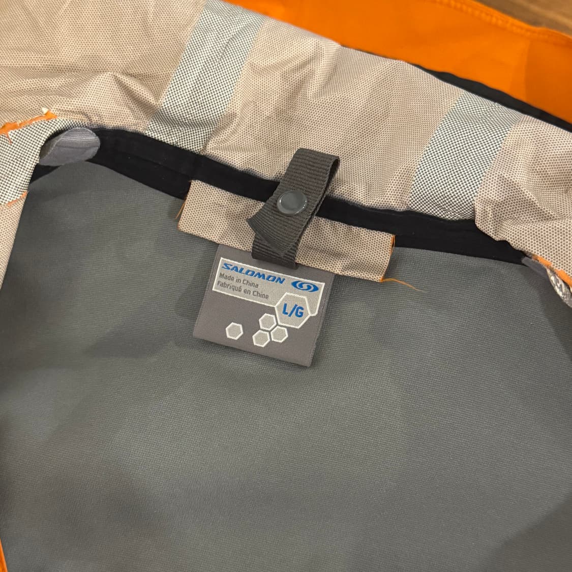 살로몬 오렌지 후드 바람막이 L 상품이미지5