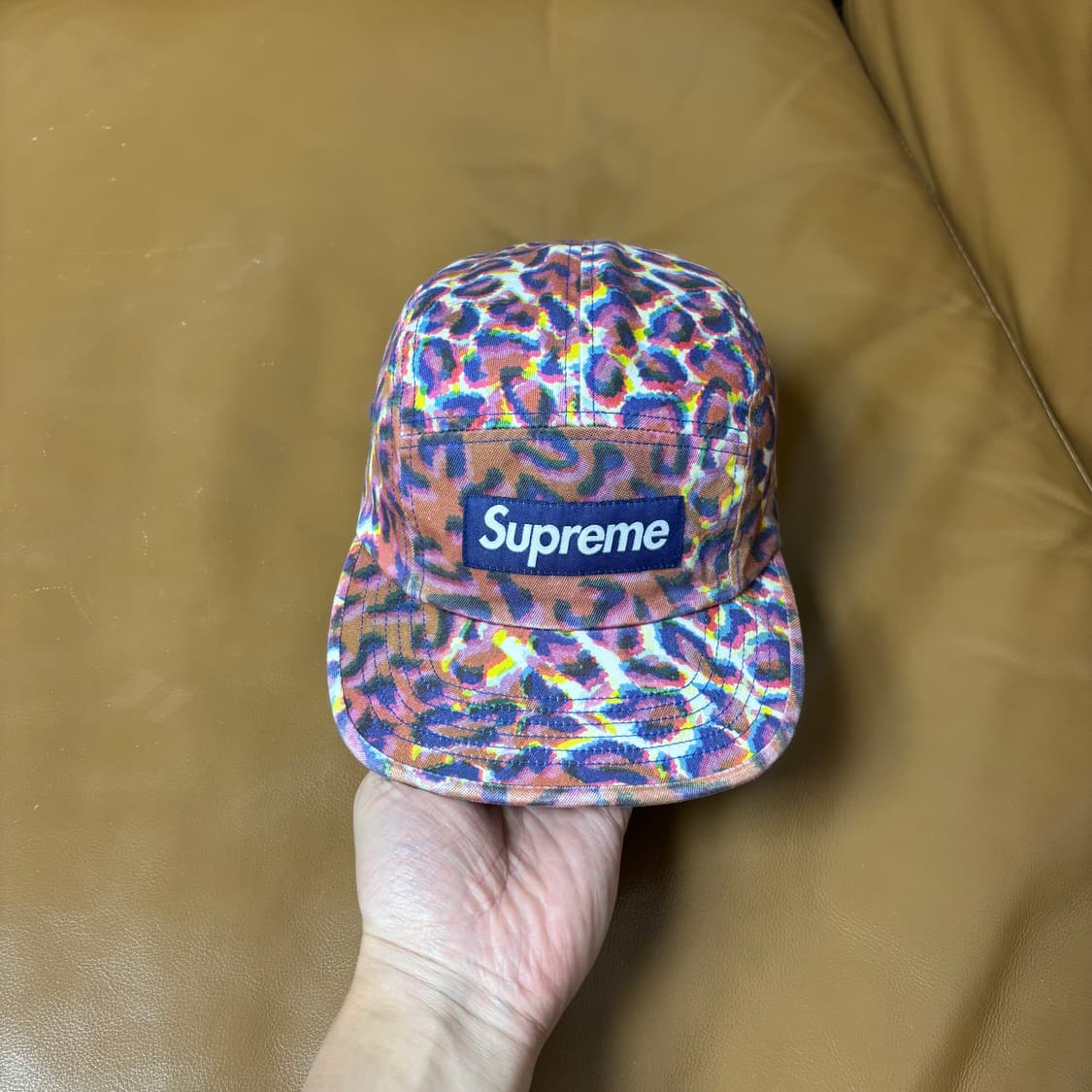 슈프림 캠프캡 모자 박스로고 레오파드 상품이미지2