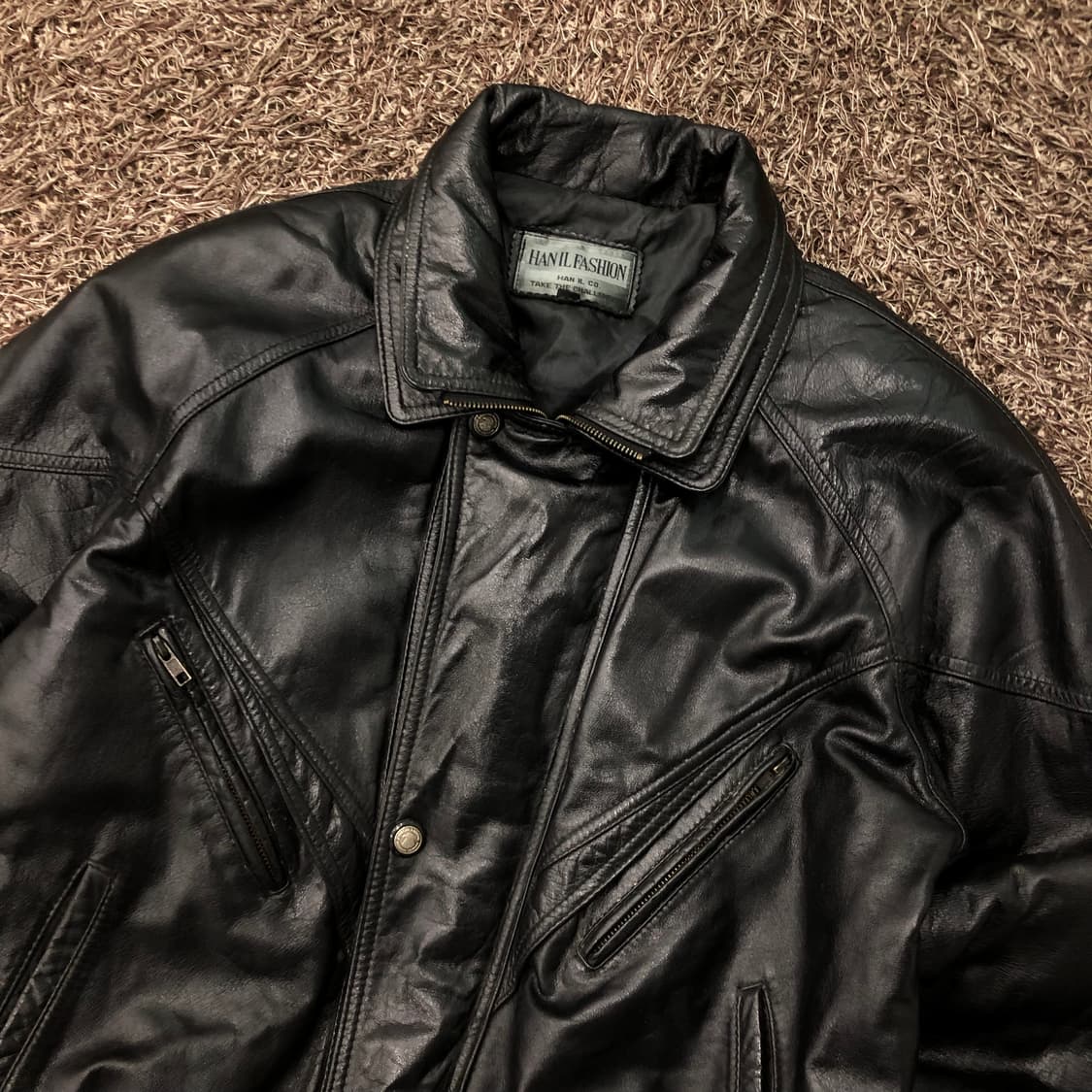 빈티지 리얼레더 봄버 레더 가죽 자켓 상품이미지2