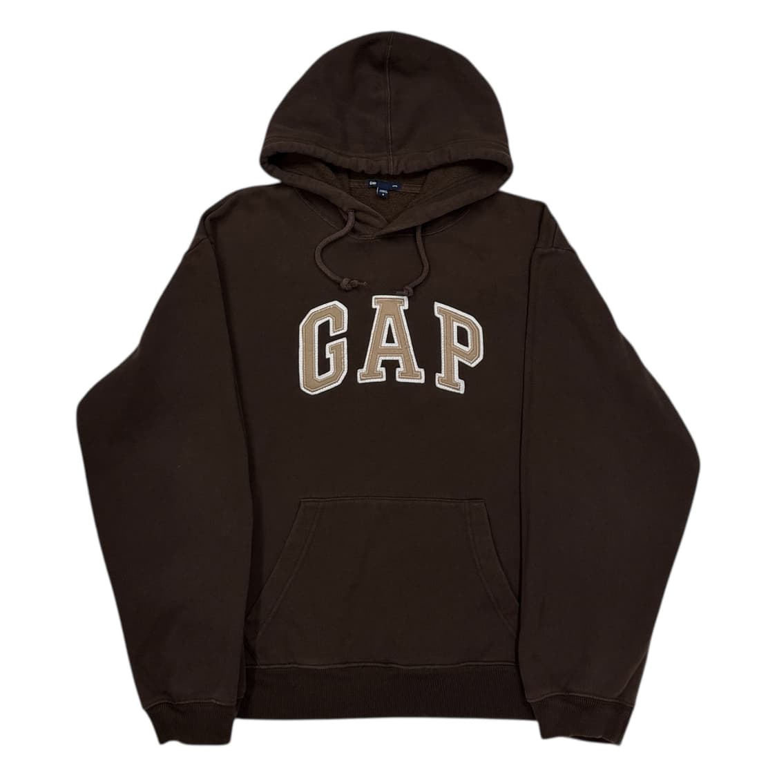 GAP 빈티지 스펠로고 초콜릿 브라운 스웻 기모 후드티 S 상품이미지1