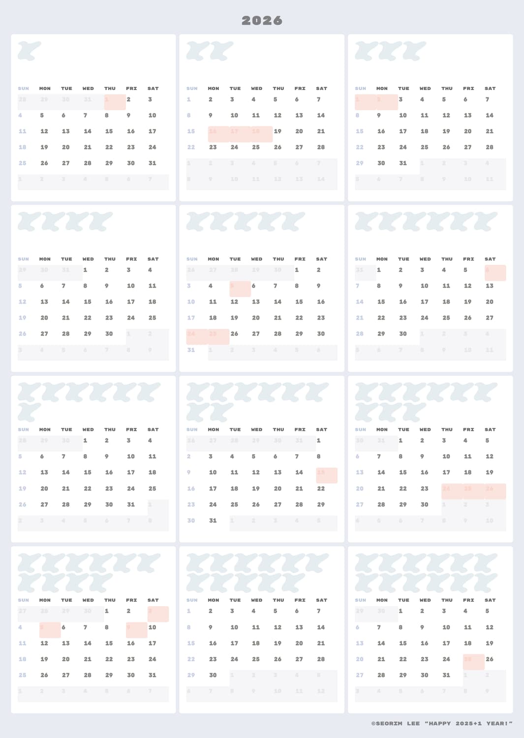 2026년 연력 포스터 상품이미지2