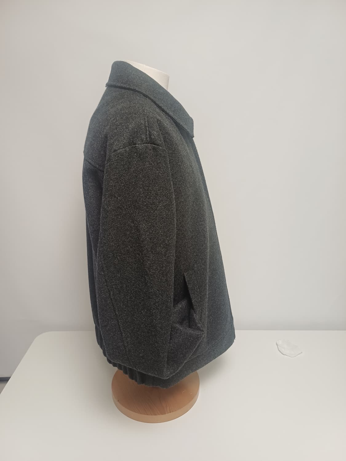 [L/100] 마인드브릿지 F.O.W 울 블렌드 투웨이 집업 블루종 상품이미지2