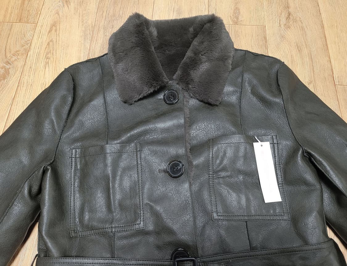 낫유어로즈(not your rose) 리버시블 레더무스탕 55-66 새상 상품이미지5