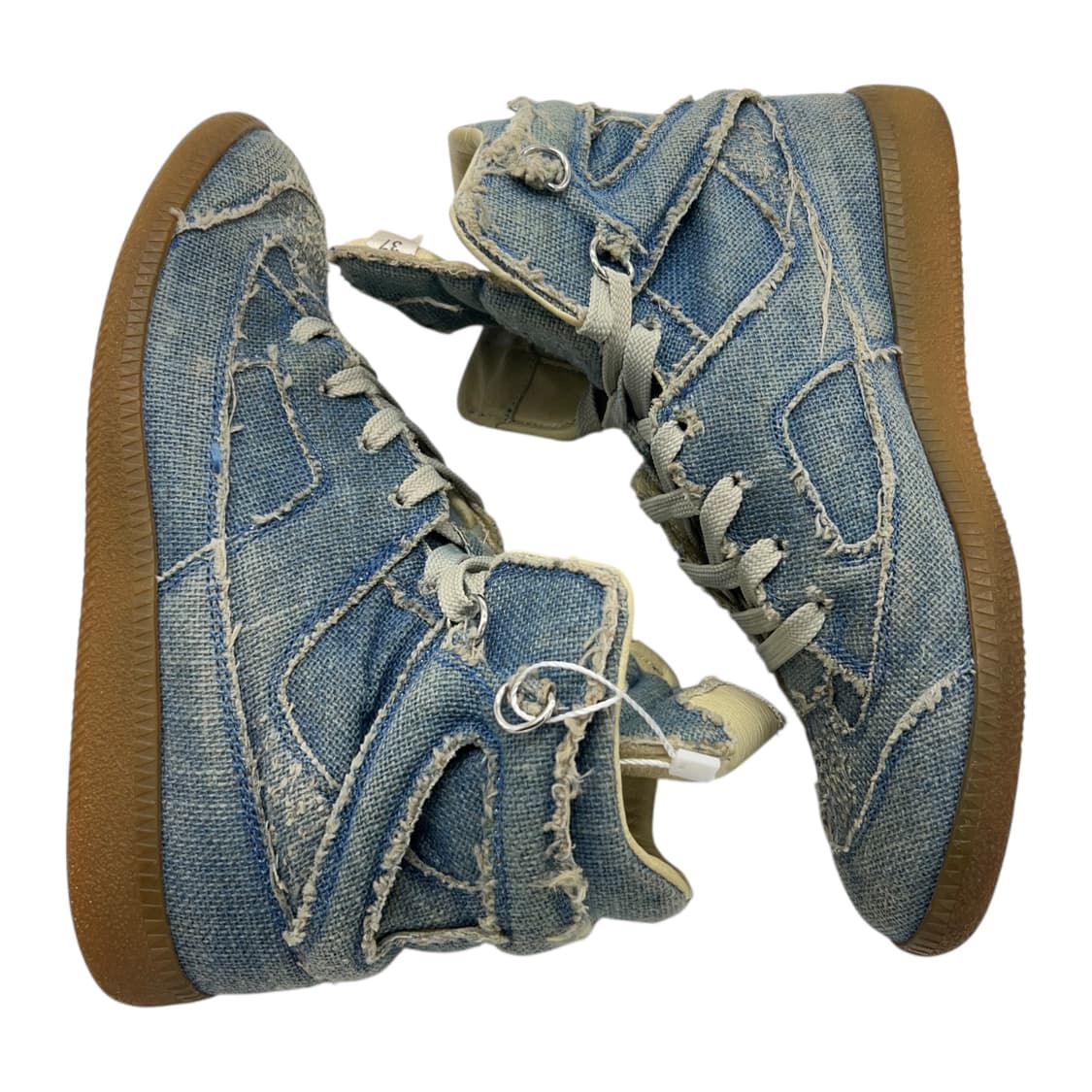 240 W Vtg 메종 마르지엘라 데님 하이 스니커즈 (EU37) 상품이미지2