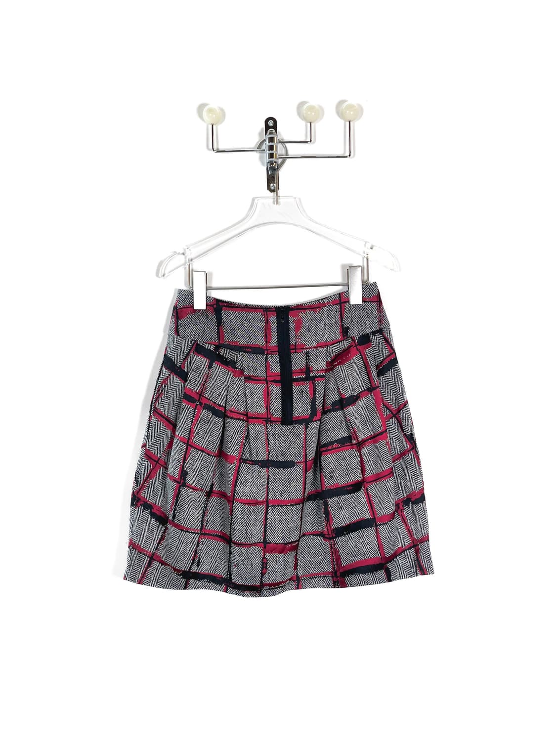 랑방 울 스퀘어 패턴 스커트 상품이미지4