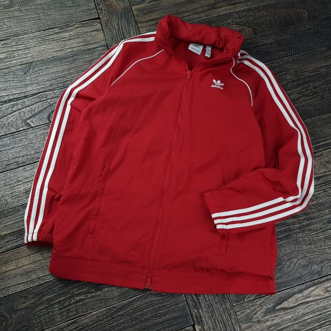 [아디다스] 불꽃로고 파이어버드 바람막이 자켓 레드 M18209 상품이미지1