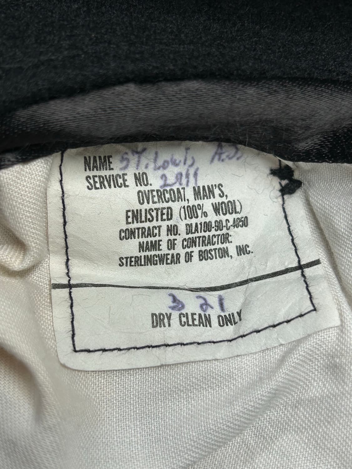 90s USN Wool Pea Overcoat [40L] 상품이미지9