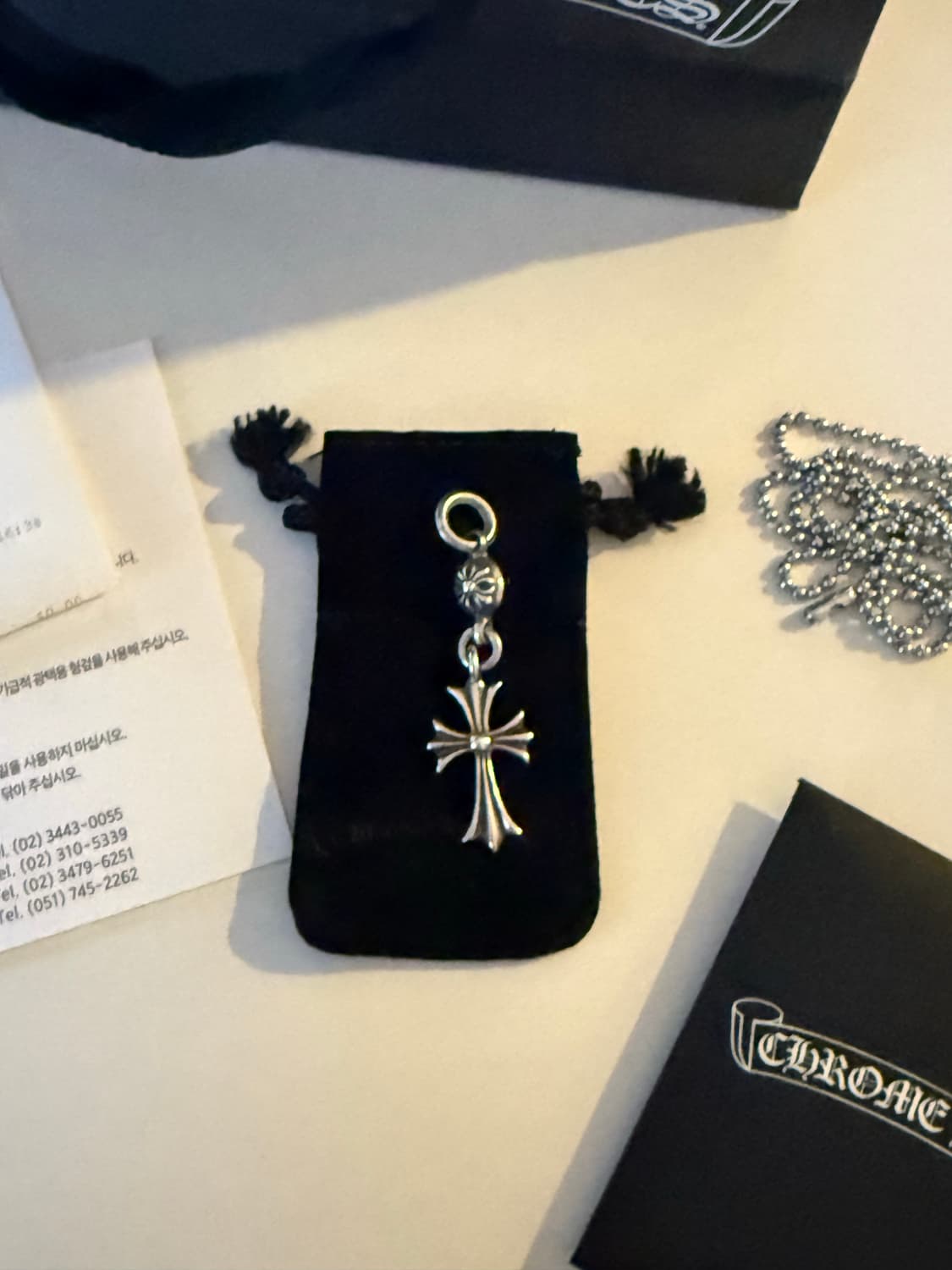 크롬하츠 원볼 타이니크로스 펜던트 목걸이 상품이미지2