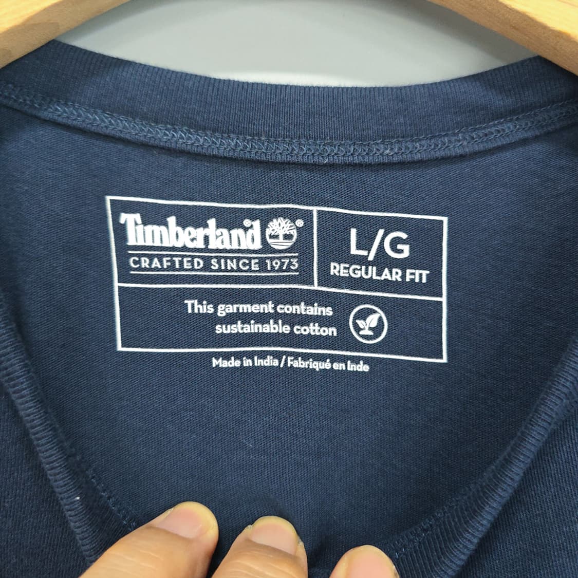 팀버랜드(Timberland) 프린팅 반팔 티 네이비 L 상품이미지5