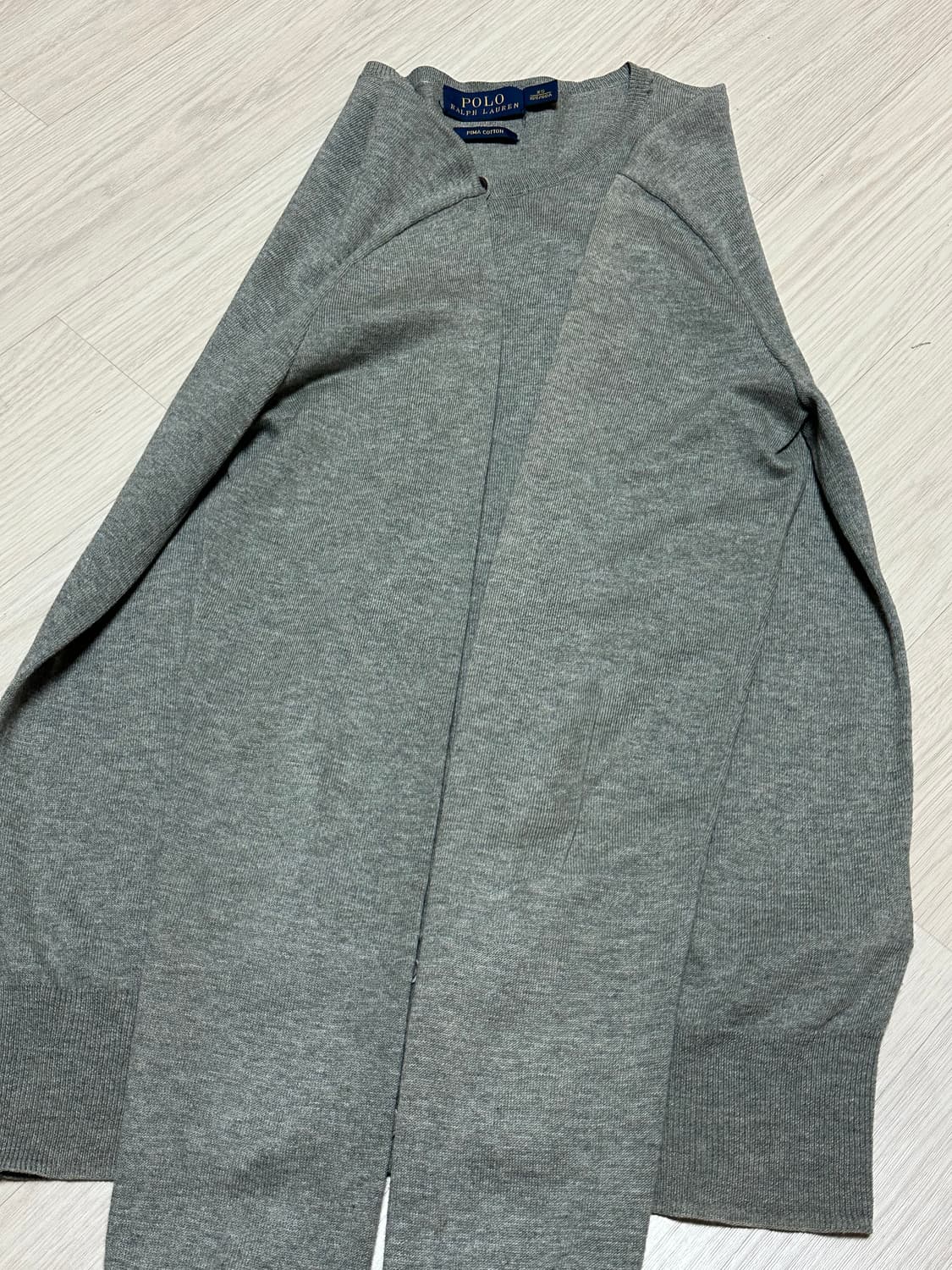 폴로 랄프로렌 신형 피마코튼 네이비포니 가디건 그레이 상품이미지6