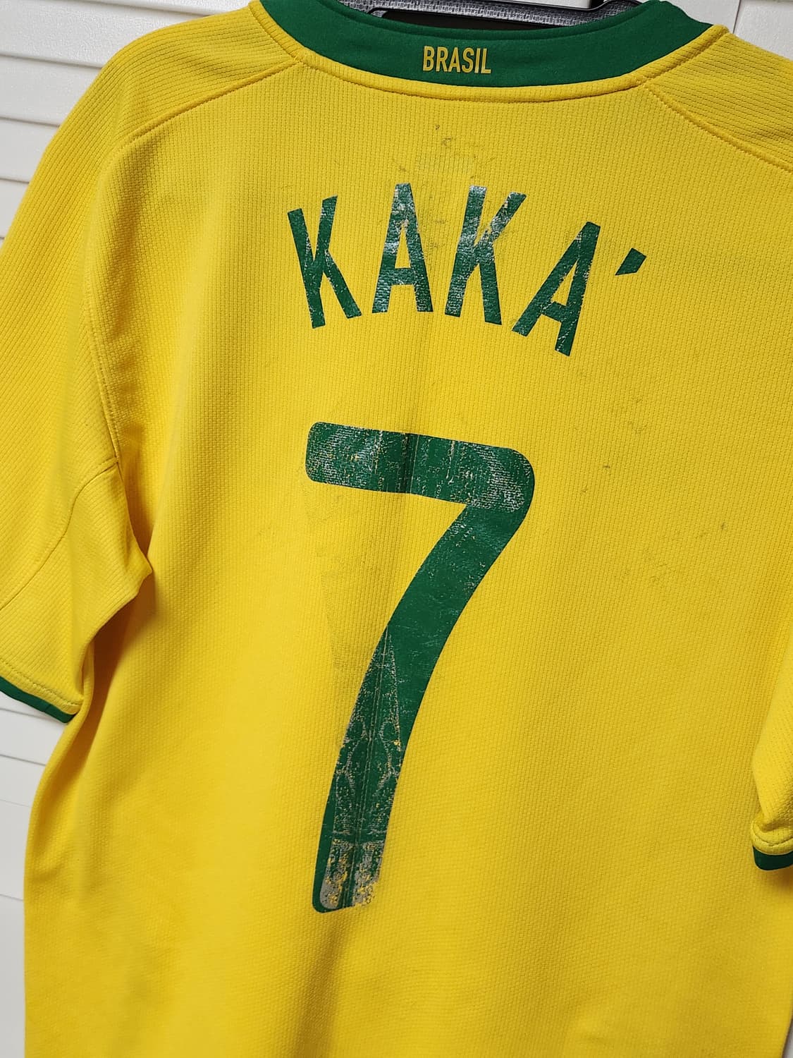 08-10 나이키 브라질 국대 트레이닝 축구 유니폼 반팔 카카 상품이미지4