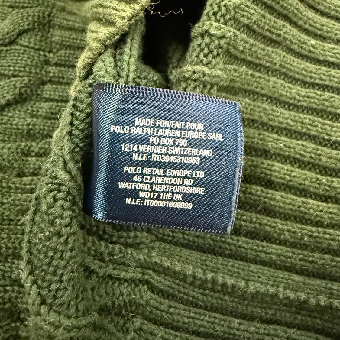폴로 랄프로렌 그린 꽈배기 니트 가디건 상품이미지6