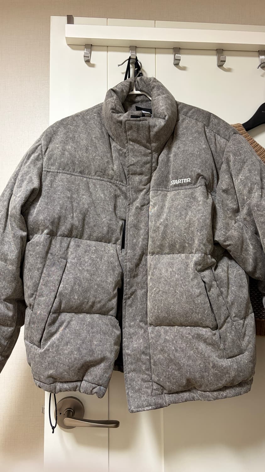 스타터 오리털 패딩 M 검정 / 회색 오리솜털80깃털20 상품이미지3