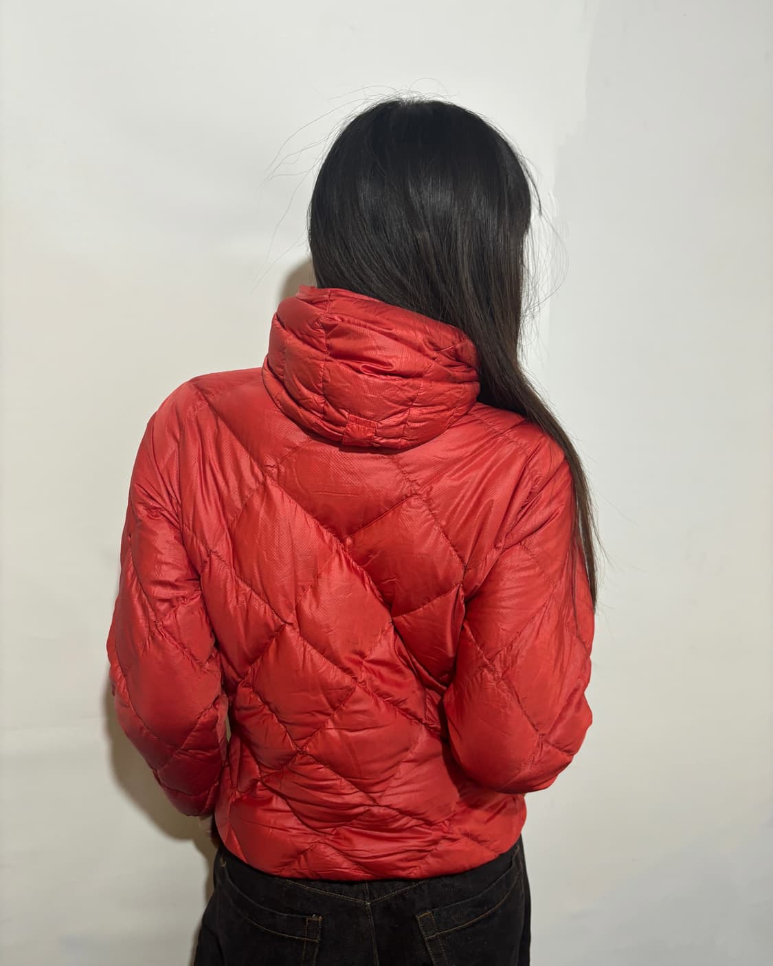 90s 몽벨 빈티지 레드 경량 다운 상품이미지4