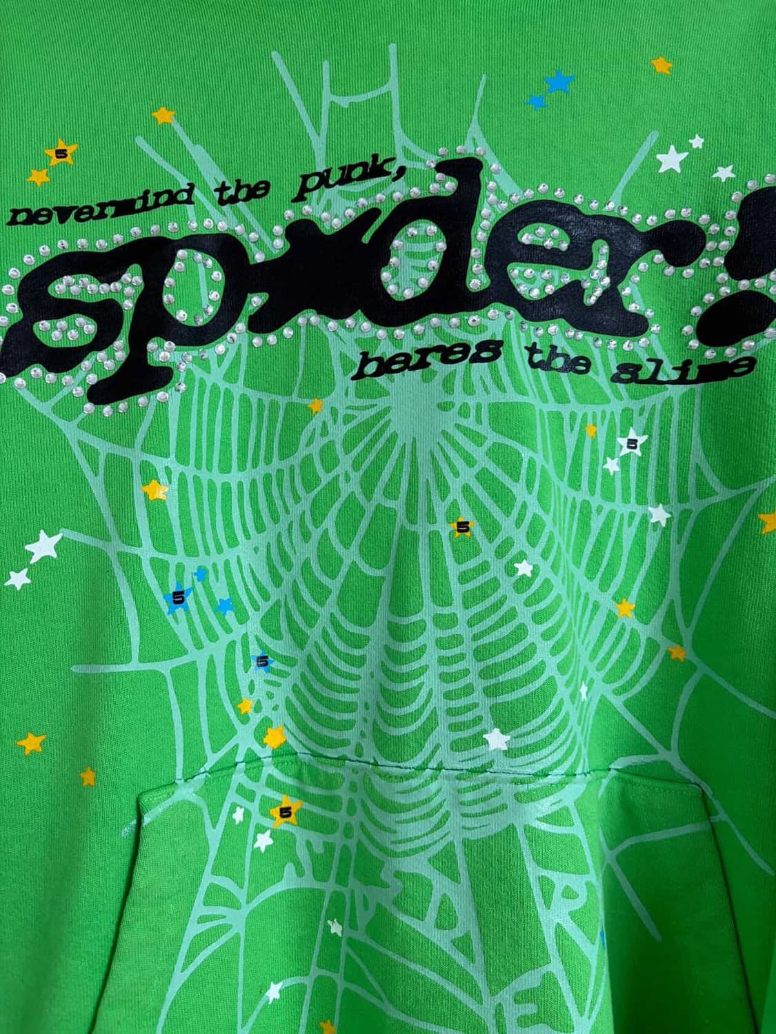 Sp5der 라인스톤 후디 셋업 L 상품이미지4