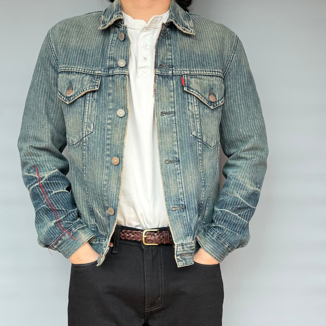 리바이스 레드룹 3세대 히코리 데님자켓 워싱 상품이미지1
