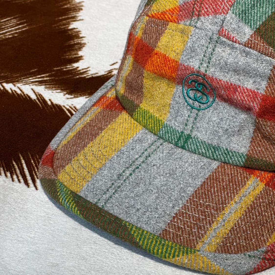 스투시 울 체크 캠프캡 (OS) 상품이미지2