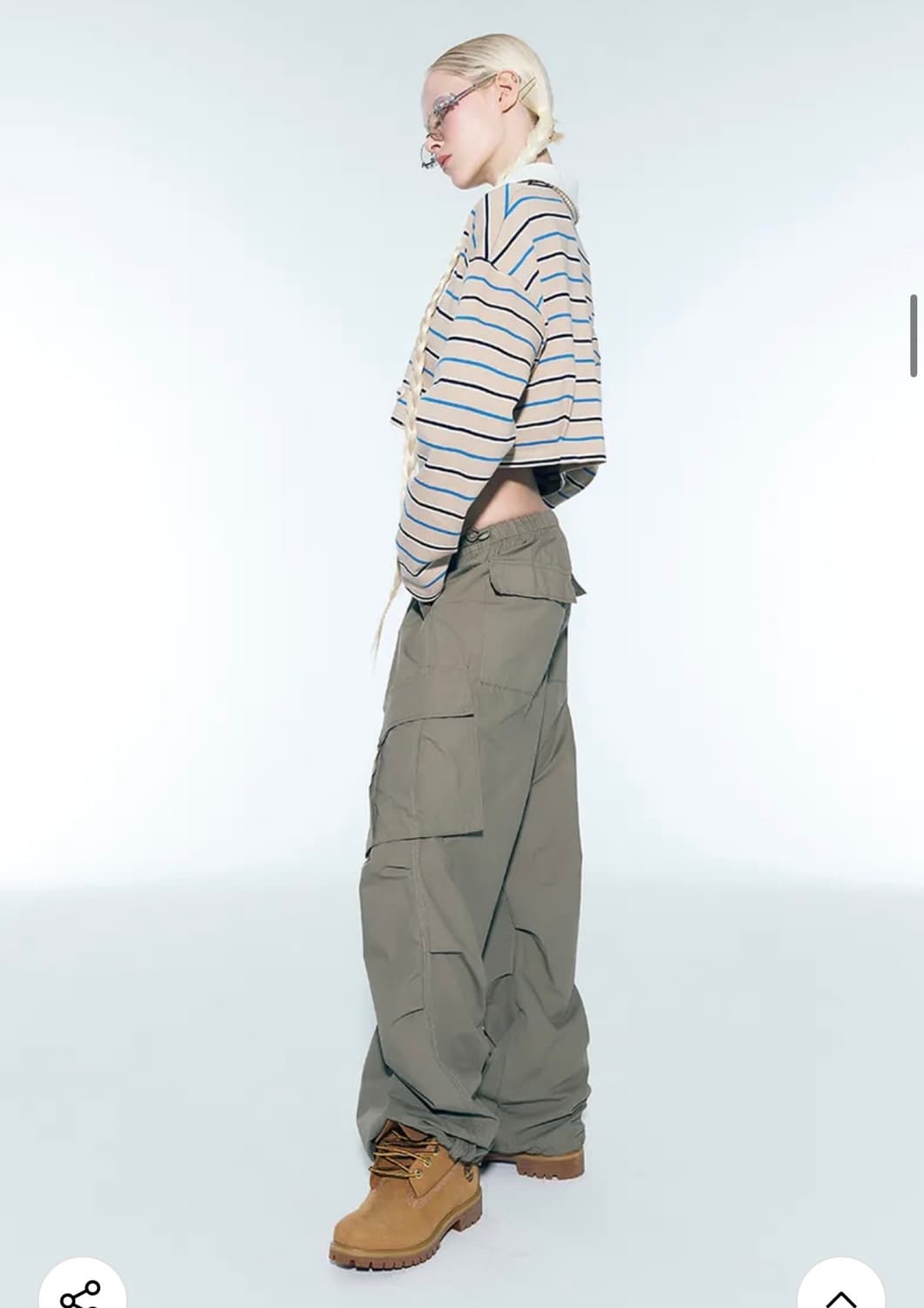 에즈이프 캘리 PARACHUTE CARGO PANTS KHAKI 상품이미지2