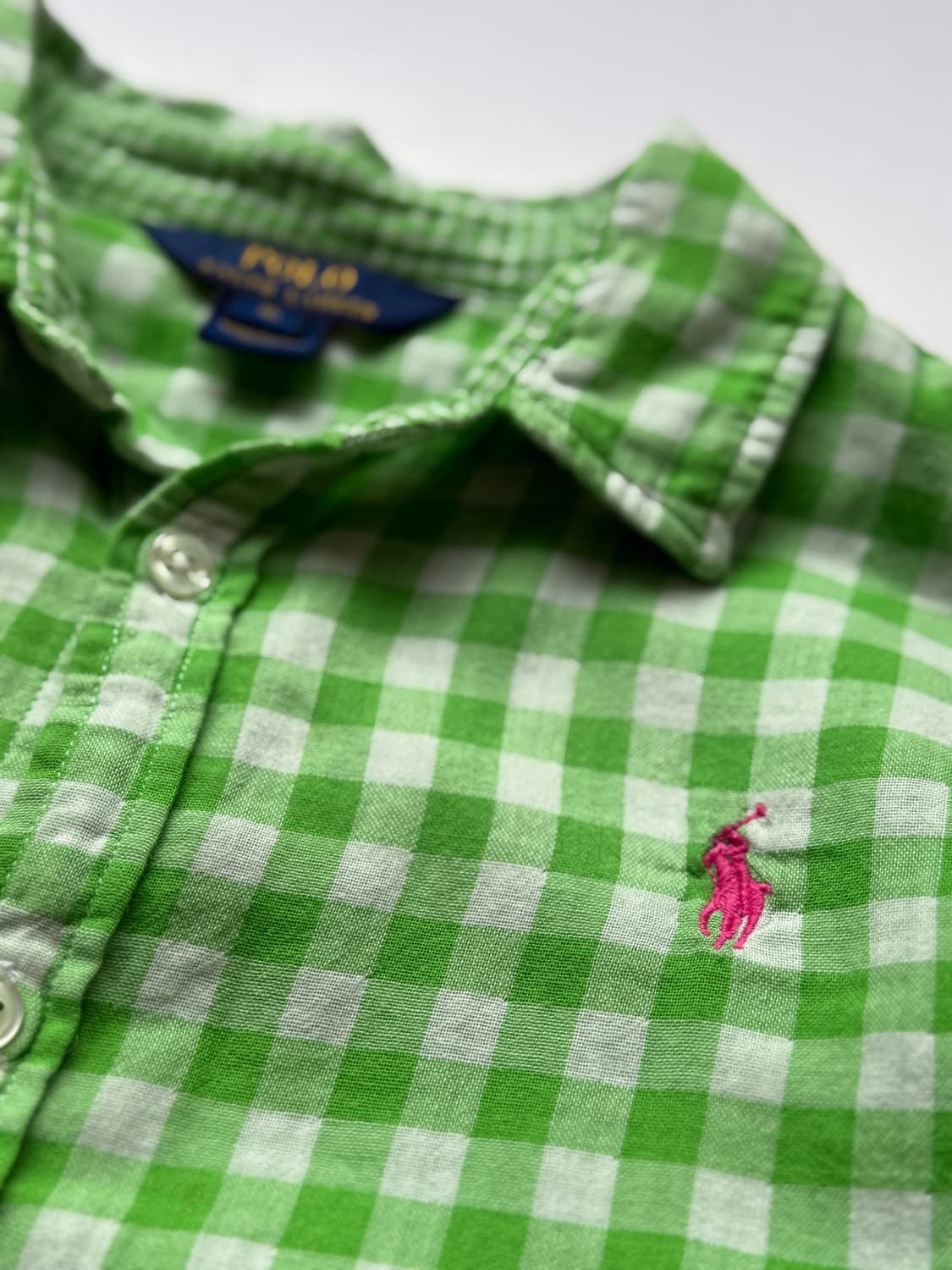 POLO RALPH LAUREN Green Check Shirt 0362 상품이미지3