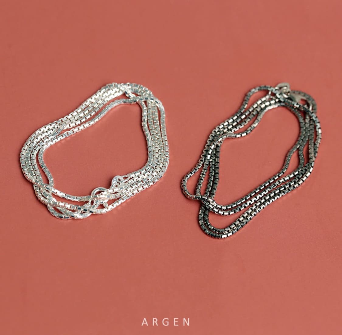 ARGEN 컷팅 박스 체인 1.5mm 실버925 은 목걸이 상품이미지4