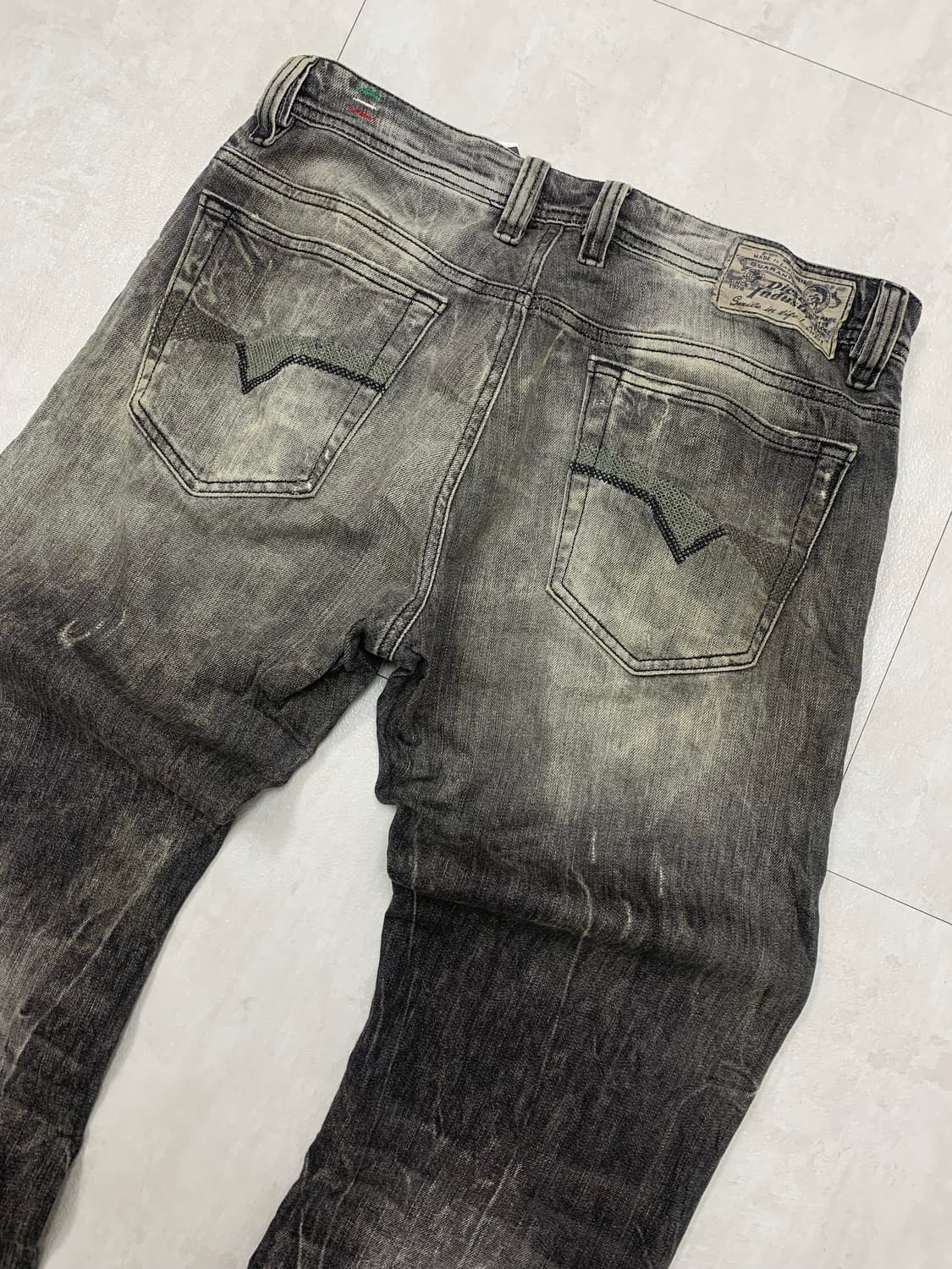 디젤 빈티지 블랙 데님 팬츠  상품이미지8