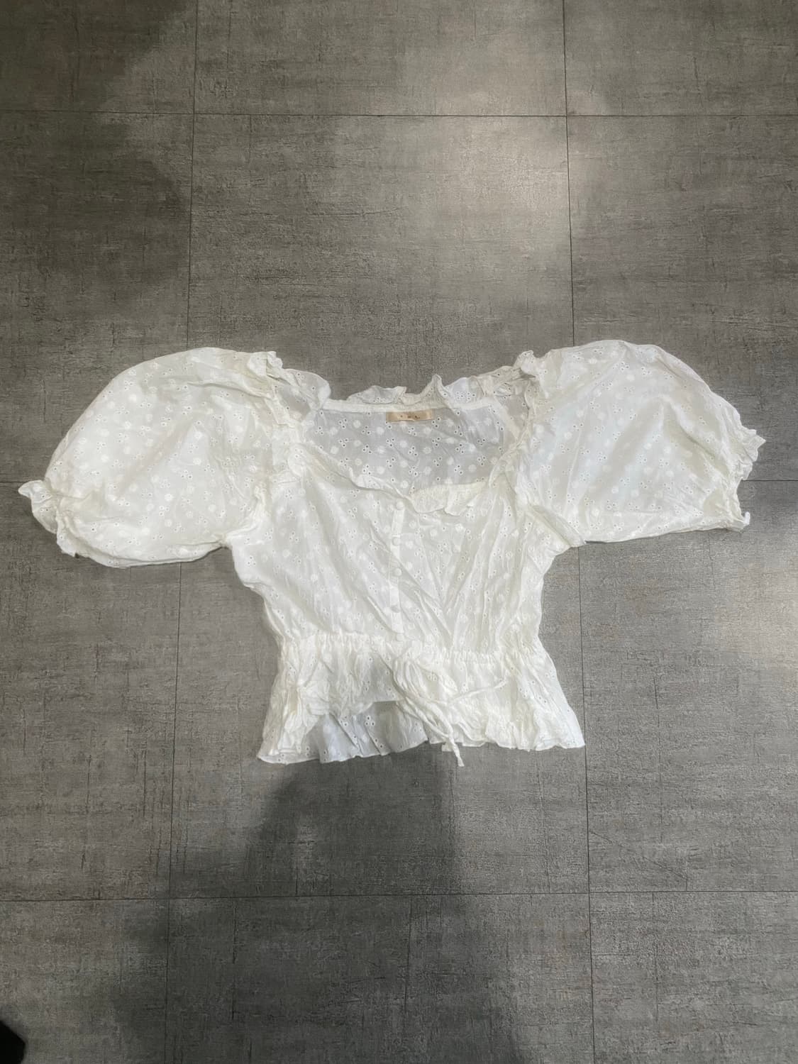 일본빈티지 Ems 하구미모리걸 달천깔페어리 콩단추 반팔블라우스 상품이미지1