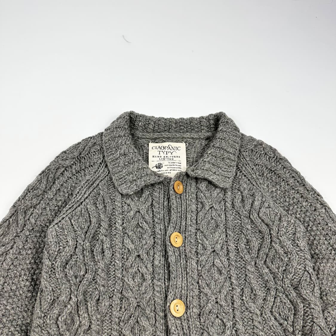 JPN 재팬빈티지 미니멀 여성 울 케이블 니트 가디건 여성M 상품이미지2
