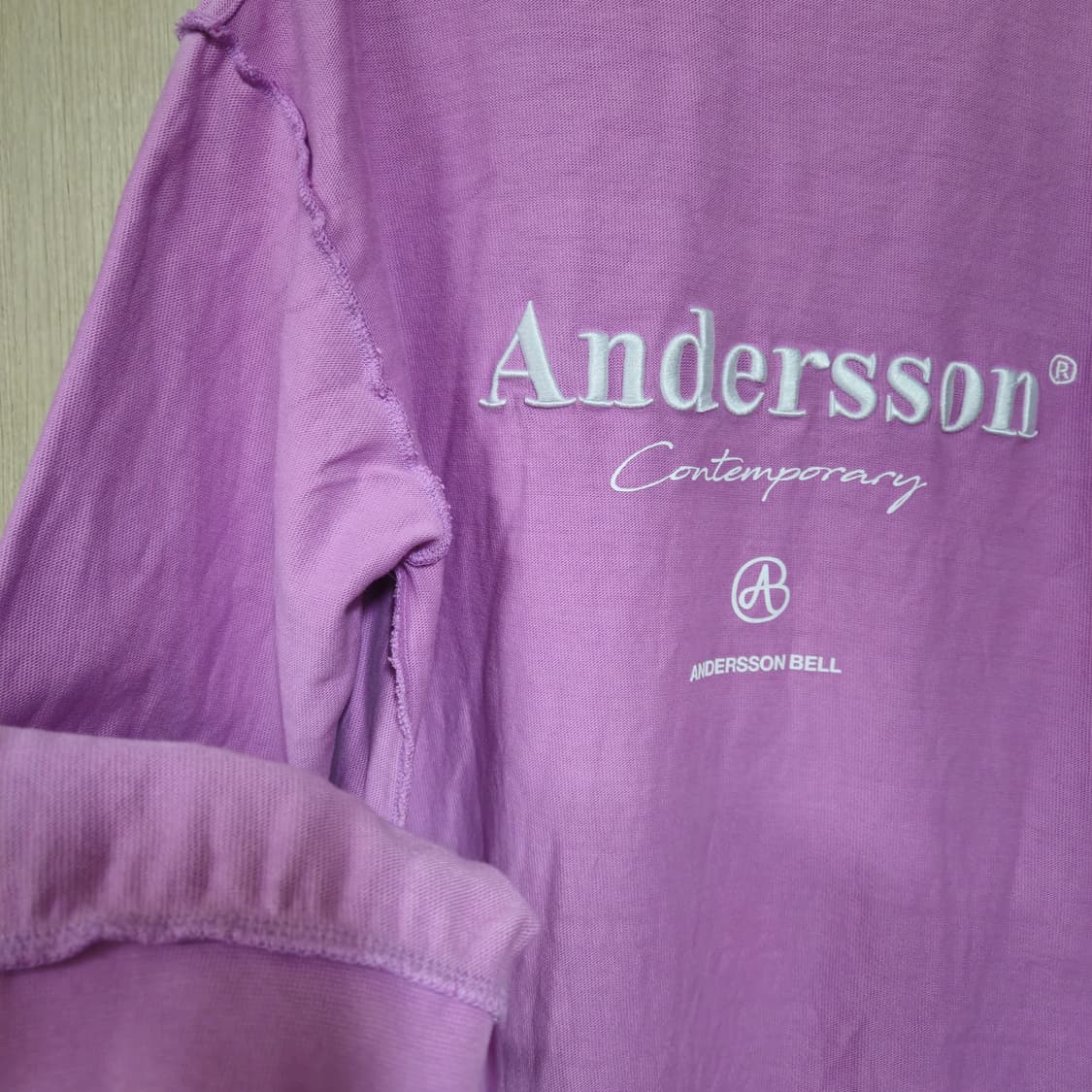 앤더슨벨 긴팔 티셔츠 라벤더 L 상품이미지4