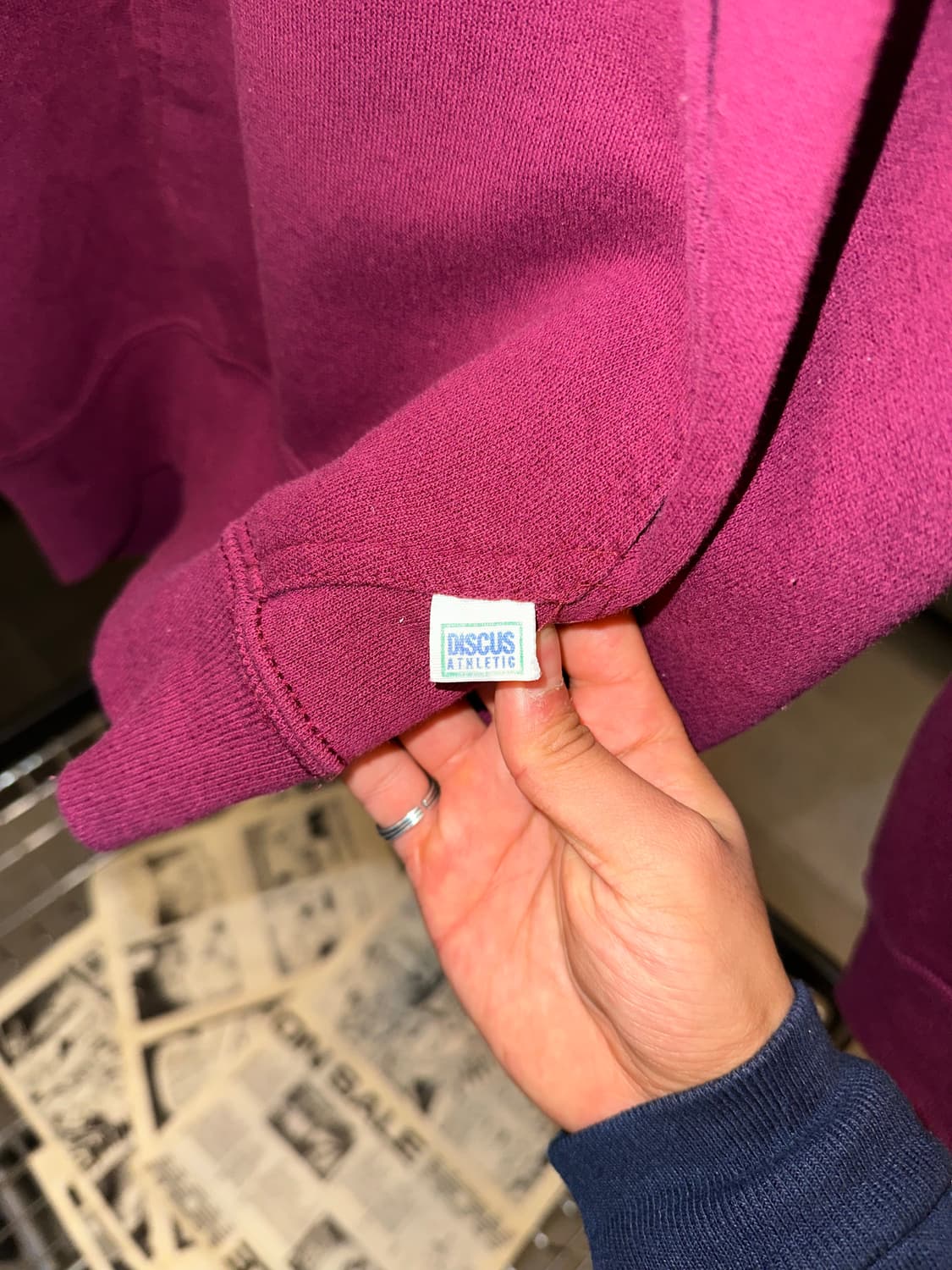 90’s Discus Athletic wine plain hood 상품이미지6