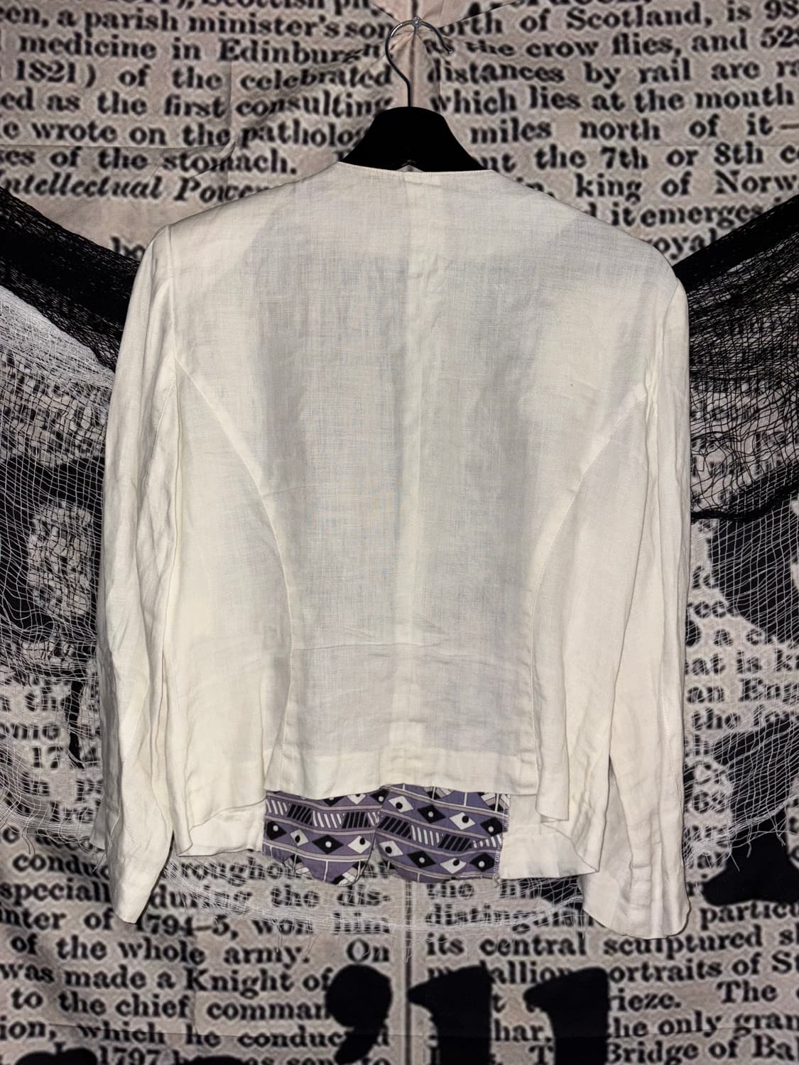 Padded Shoulder Linen Jacket 상품이미지4