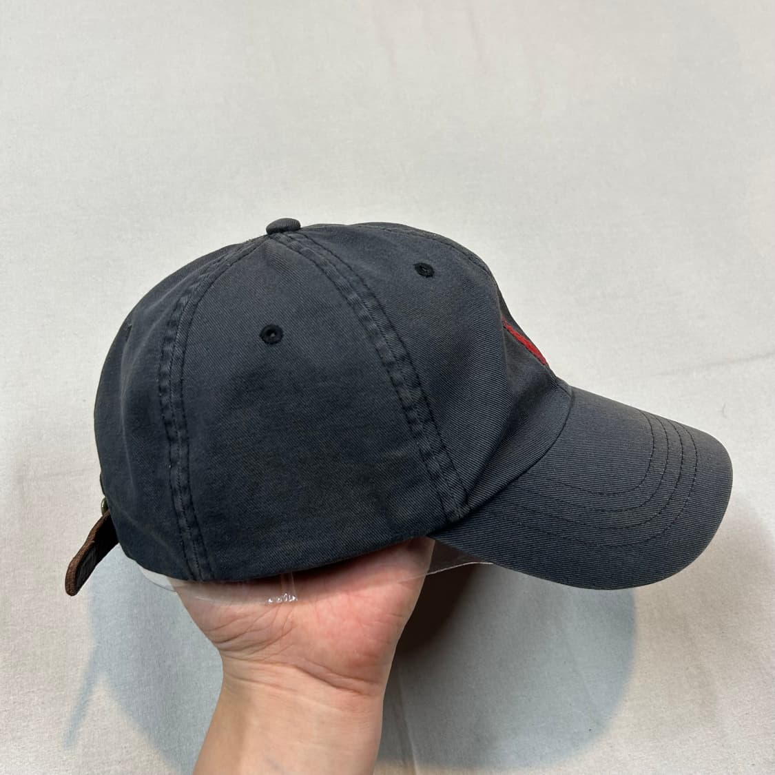 폴로 랄프로렌 블랙 볼캡 모자 가죽스트랩 정품 상품이미지6