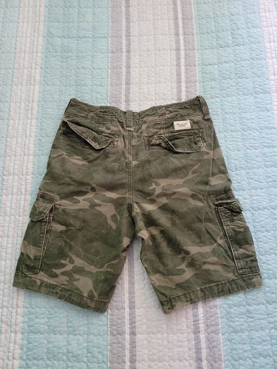 아베크롬비 밀리터리 빈티지 카모플라쥬 카고숏팬츠 탭31 실30사이즈 상품이미지7