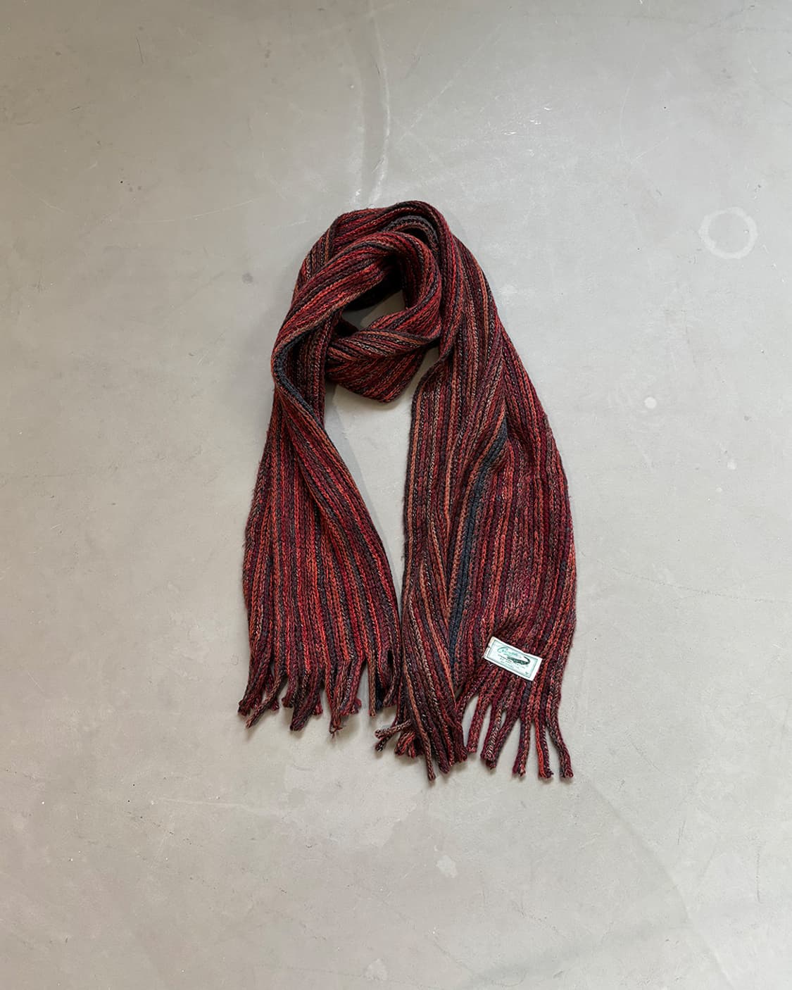 japan crocodile vintage red mix muffler 상품이미지1