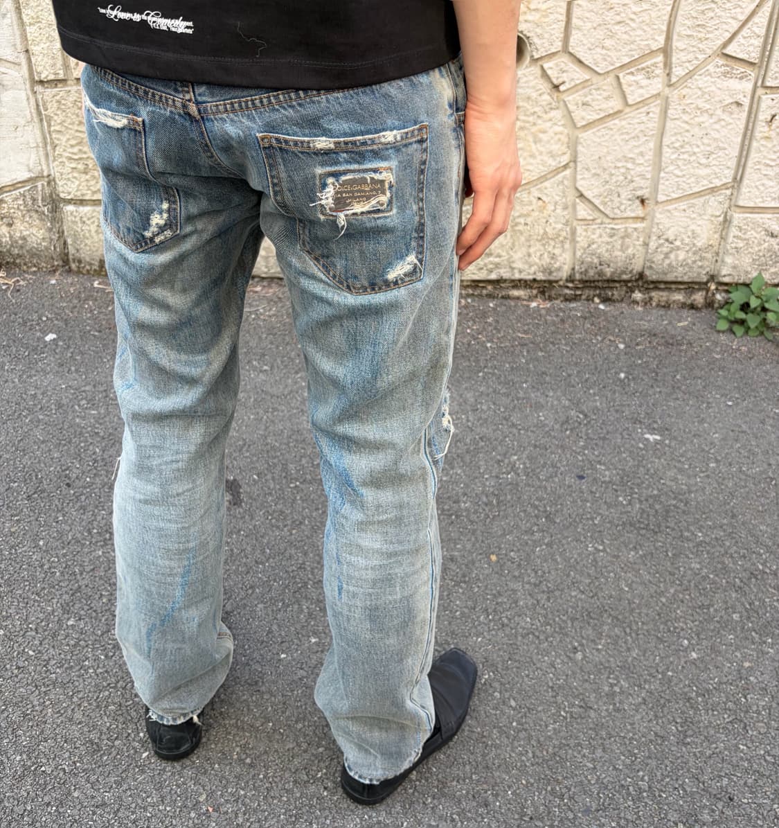 돌체앤가바나 디스트로이드 워싱 데님 진 상품이미지1