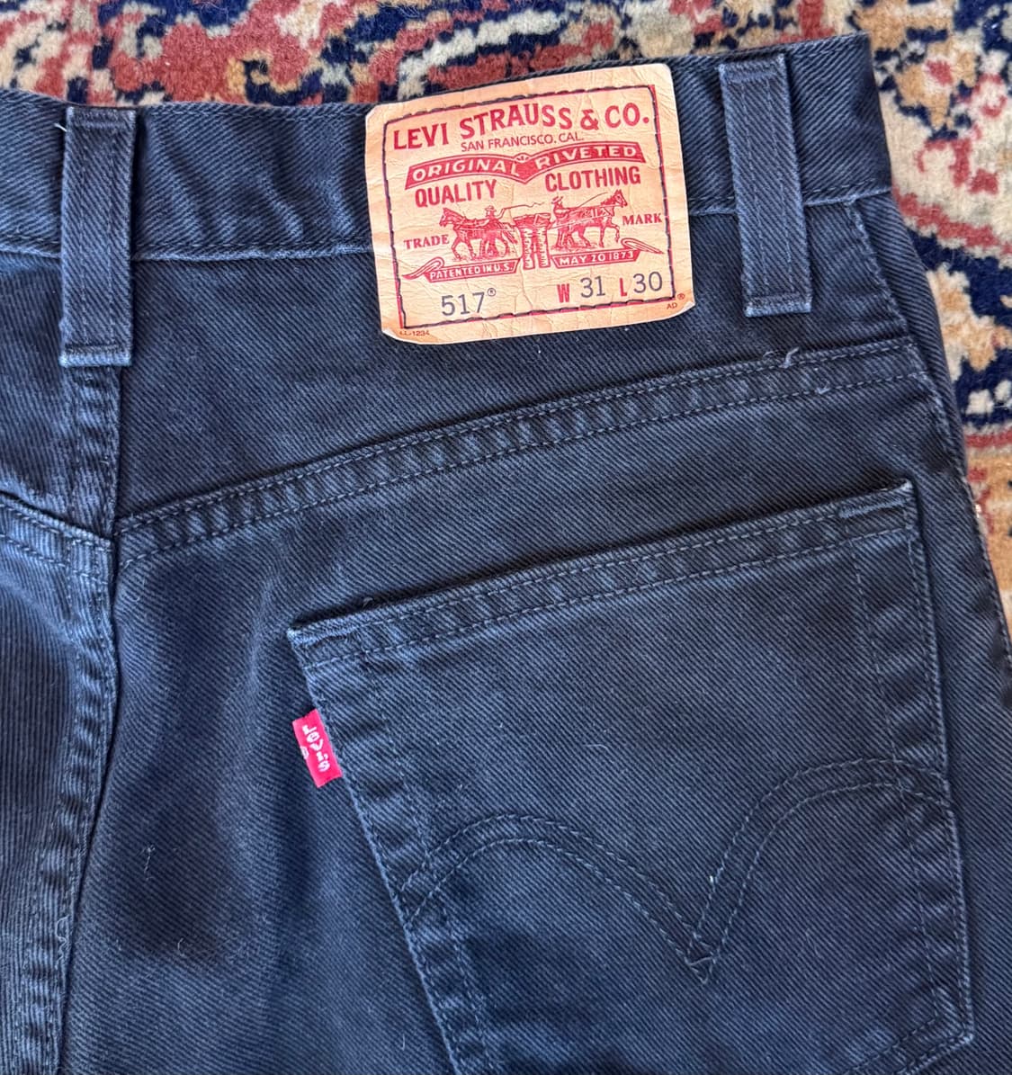 빈티지 리바이스 517 블랙 데님 (31) 658 상품이미지4